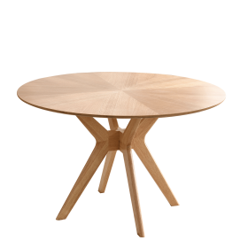 Modern Minimalist Dining Table, Natural, 47.6"x47.6"x30.7",Round