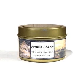 Citrus + Sage Soy Wax Candle (size: 4oz)