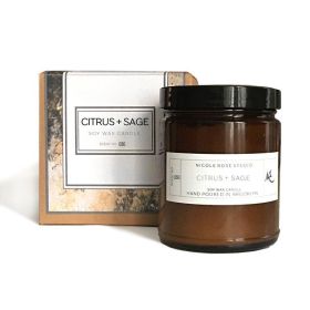 Citrus + Sage Soy Wax Candle (size: 8oz)