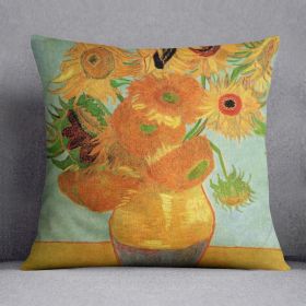 Still Life Vase with Twelve Sunflowers by Van Gogh Cushion (Insert: With Insert, size: 20" X 20")